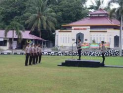 Kapolres Bangka Gelar Upacara dan Syukuran 42 Personil Naik Pangkat