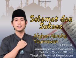 Afghan Almufqi Yournawan Mahasiswa Polman Negeri Babel, Mengukir Prestasi Emas di Seleksi Tahfidz Qur’an 20 Juz