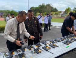 Kapolres Turun Tangan, Senpi Personel Polres Bangka Barat Dicek Ketat
